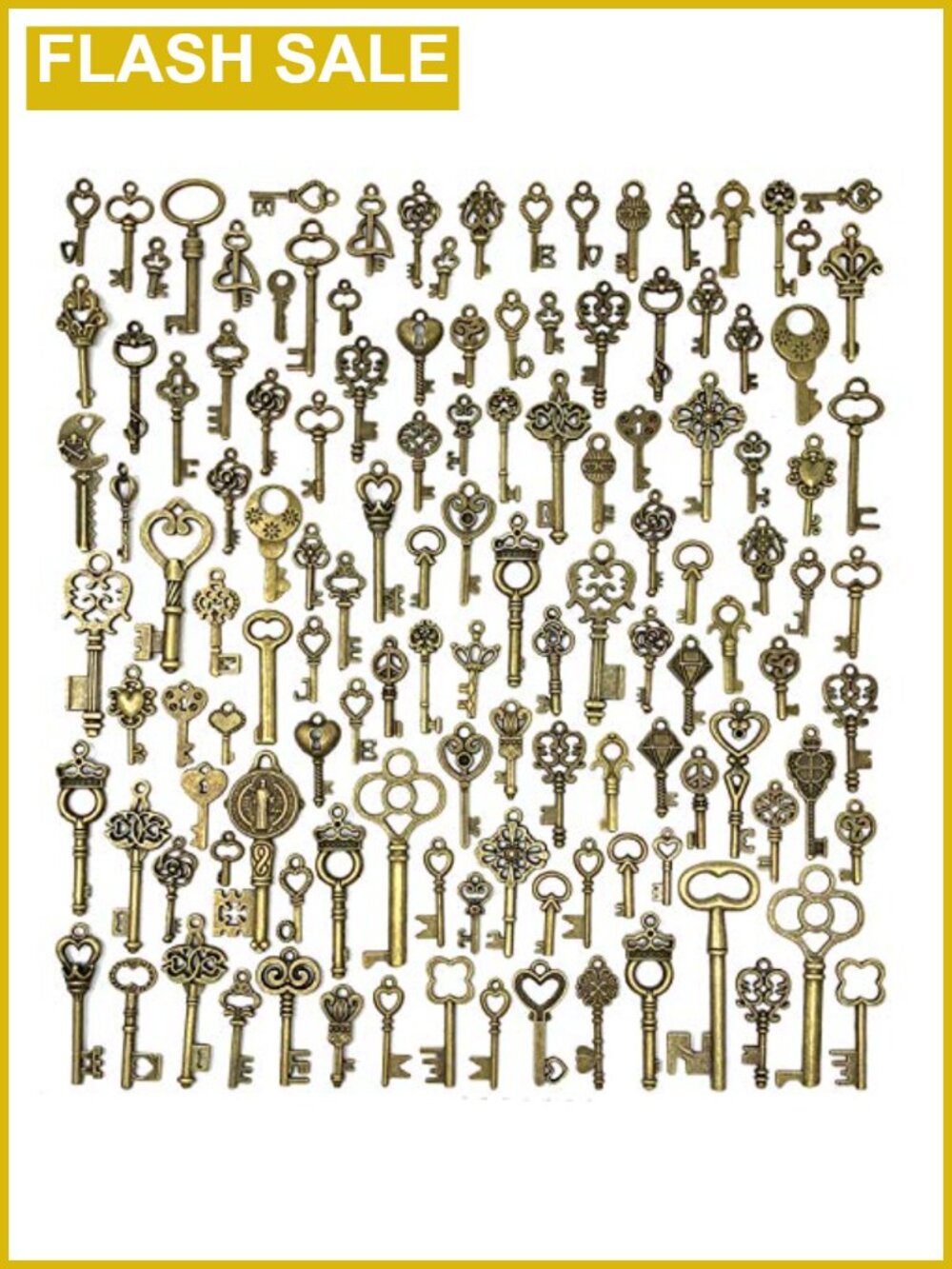 Vintage Skeleton Key Charms Alloy Bronze DIY Jewelry Making Wedding Favors